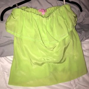 Lilly Pulitzer Wiley ruffle tube top